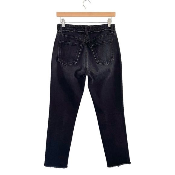 Reformation Julia Cropped Cigarette Frayed High Waist Jean Euphrates 26 - Picture 5 of 16